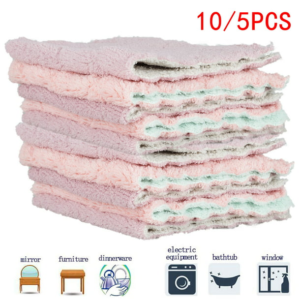 6X Multi-Pack Microfiber  Absorbent Kitchen Washcloth Towel Set Dish Cloths
